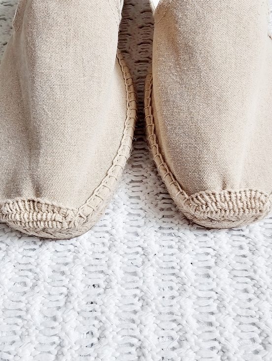 Soludos Men's Smoking Slipper Espadrille Slip On Natural Cotton Linen 9.5 NEW - Picture 3 of 16